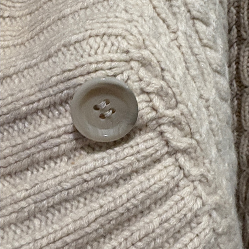 TSE Cream Cable Knit Cardigan - Picture 6 of 12